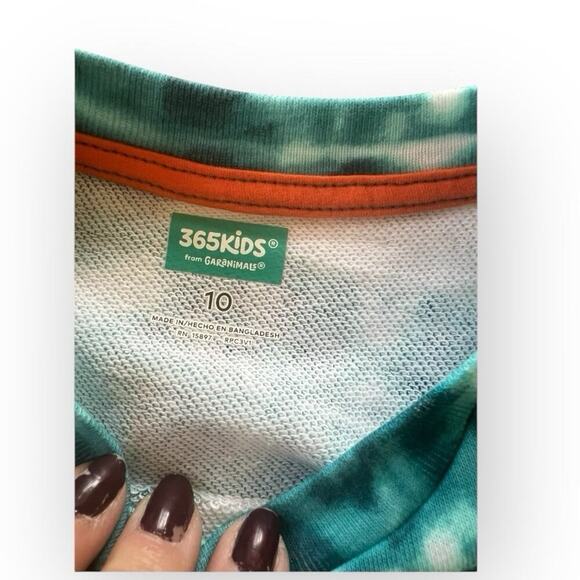 Garanimals crewneck tie-dye sweatshirt with one large pocket, kids size 10 - Picture 4 of 8